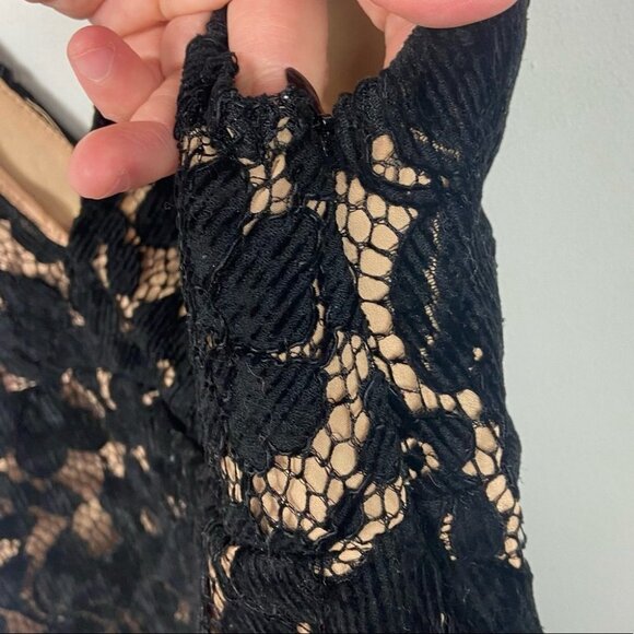 NWT‎ Free People Dangerous Love Black Lace Mini Dress Size 12 New With Tags Boho - Picture 11 of 14